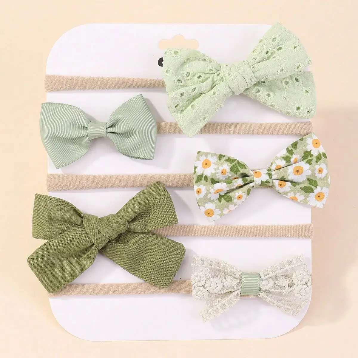 Baby Clothing Gift Set - 5Pcs/Set Baby Elastic Headband Newborn Flower
