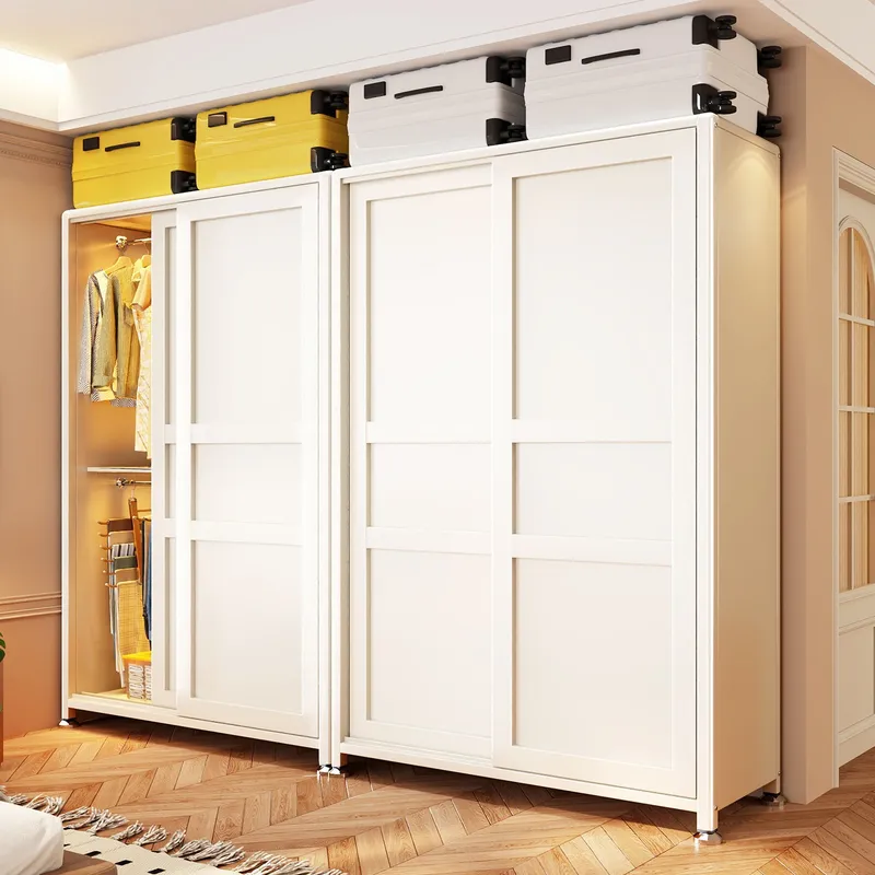 Baby Clothing Storage - for Steel Wardrobe Household Bedroom Sliding
