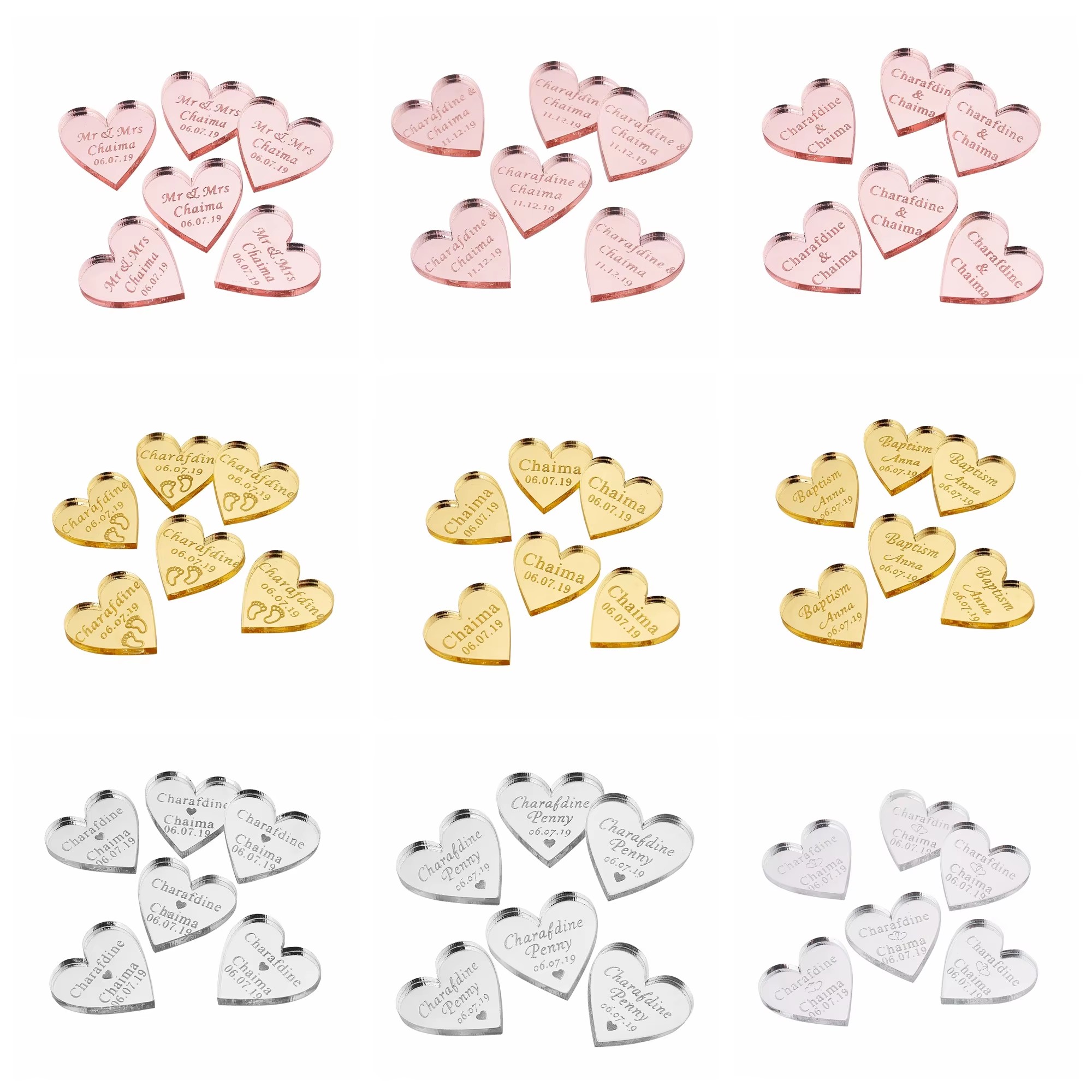 20/50/100Pcs Personalized Acry - đánh giá và giá Baby Clothing Names