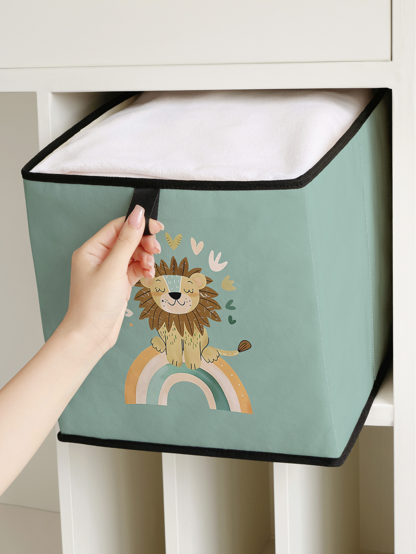 Cute Lion Rainbow Print Foldab - đánh giá và giá Baby Clothing Storage