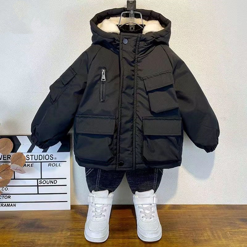 Kids Boys Plush Warm Jacket Ho - đánh giá và giá Baby X Clothing