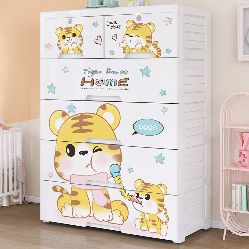 Thickened Plastic Five-Bucket  - đánh giá và giá Baby Clothing Storage