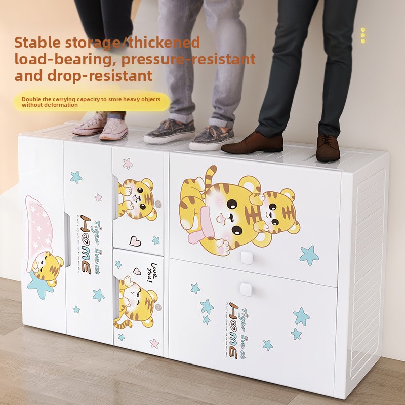 Thickened Plastic Five-Bucket  - đánh giá và giá Baby Clothing Storage
